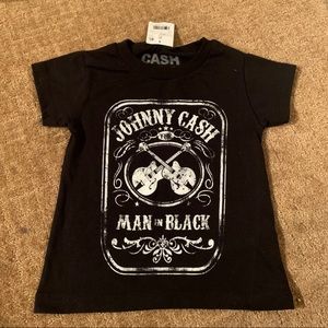 Kids Johnny Cash Shirt Man in Black